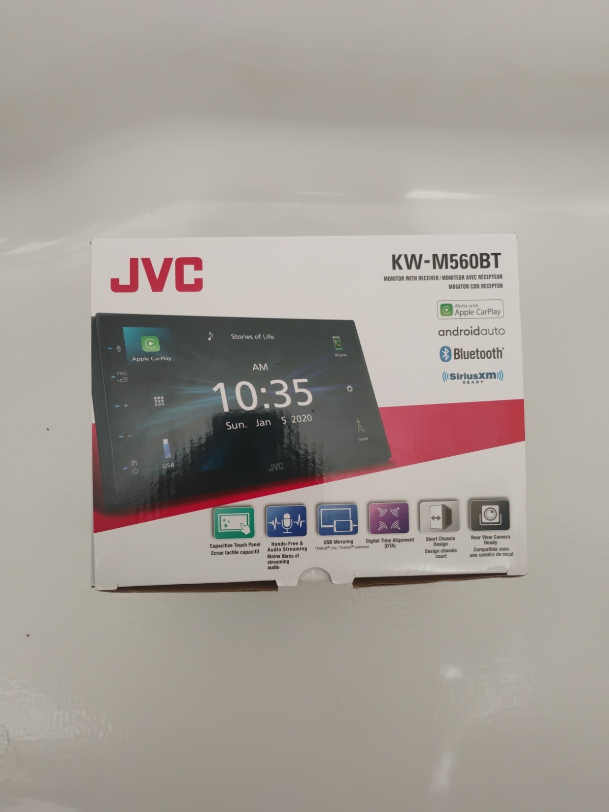 JVC KW-M560BT Monitor With Receiver Bluetooth Android Apple CarPlay USB Mirror