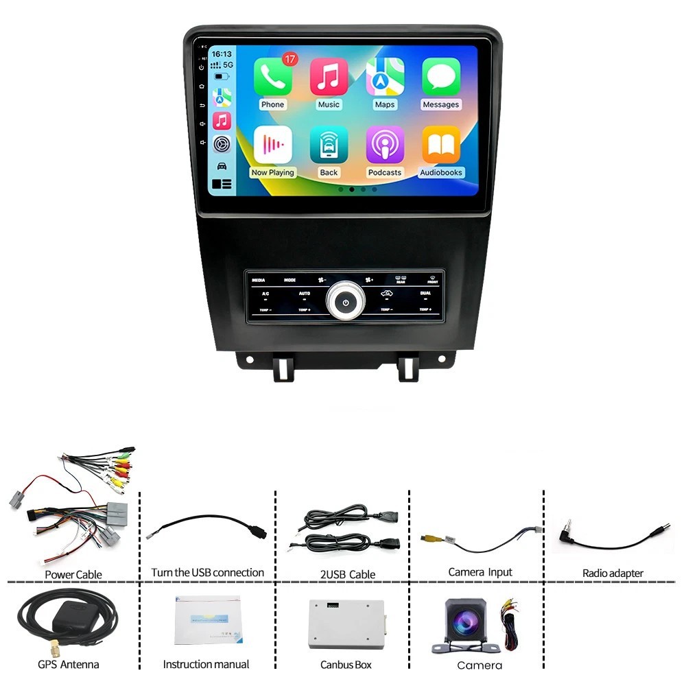 Car Radio Stereo Carplay For 2010-2014 Ford Mustang 2+64G 10in Radio 4+64G