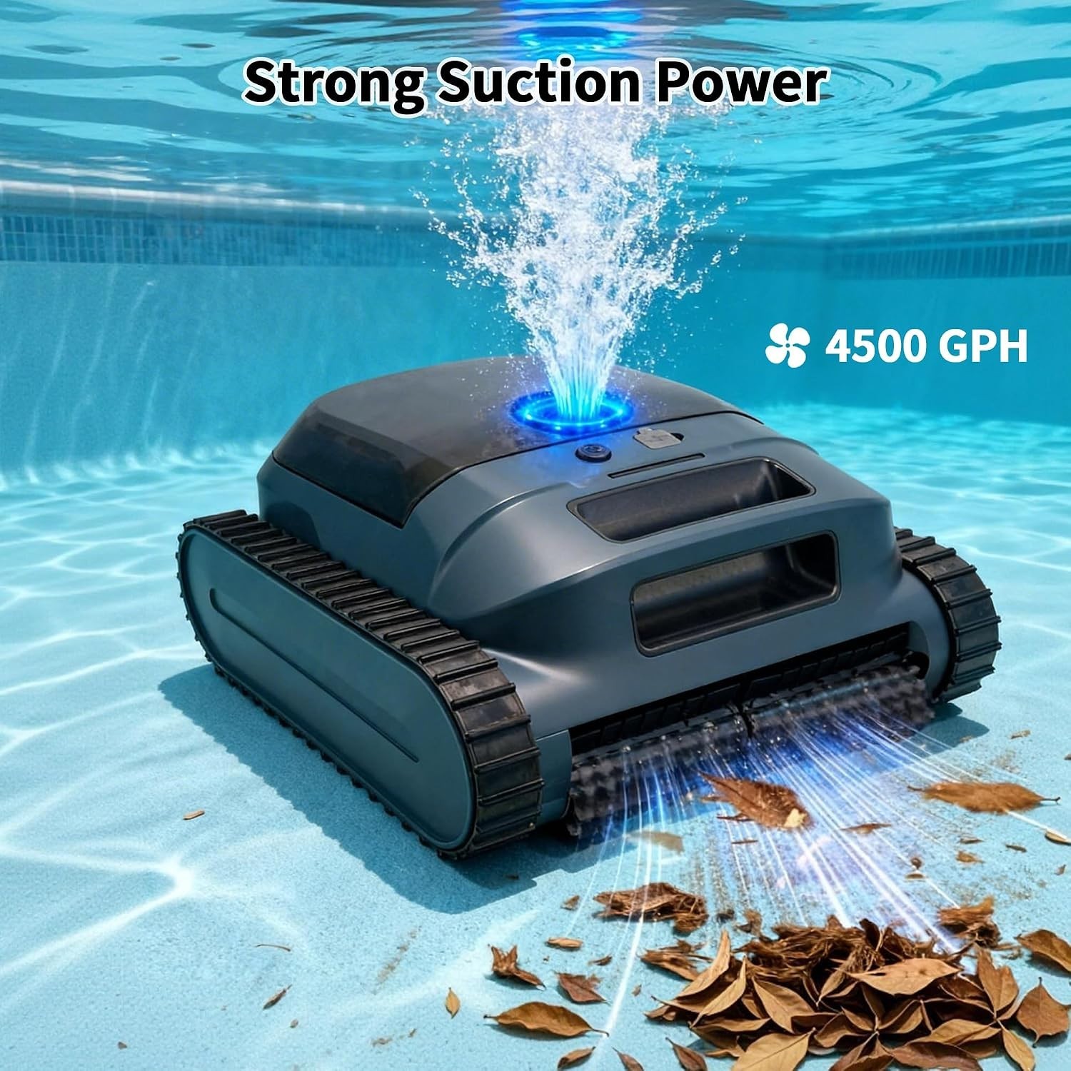 Czybyte Cordless Robotic Pool Cleaner, App Control, 100min Runtime