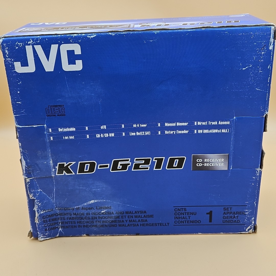 JVC KD-G210 CD Player Radio In Dash Receiver Automotive Vehicle Audio Brand New