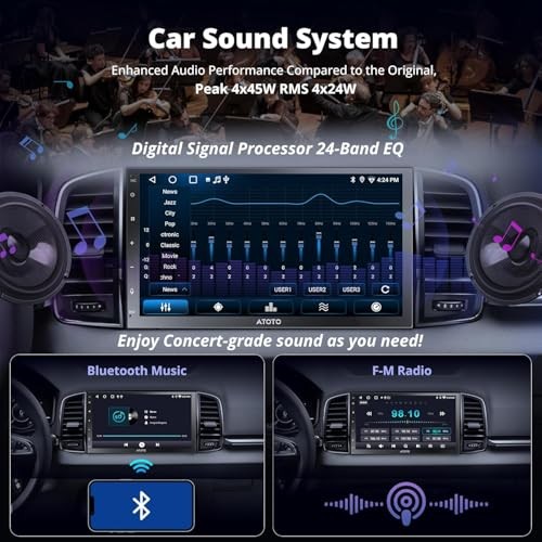 A5L 7inch Android Double DIN Car Stereo, in Dash Car Radio with Wi 7″