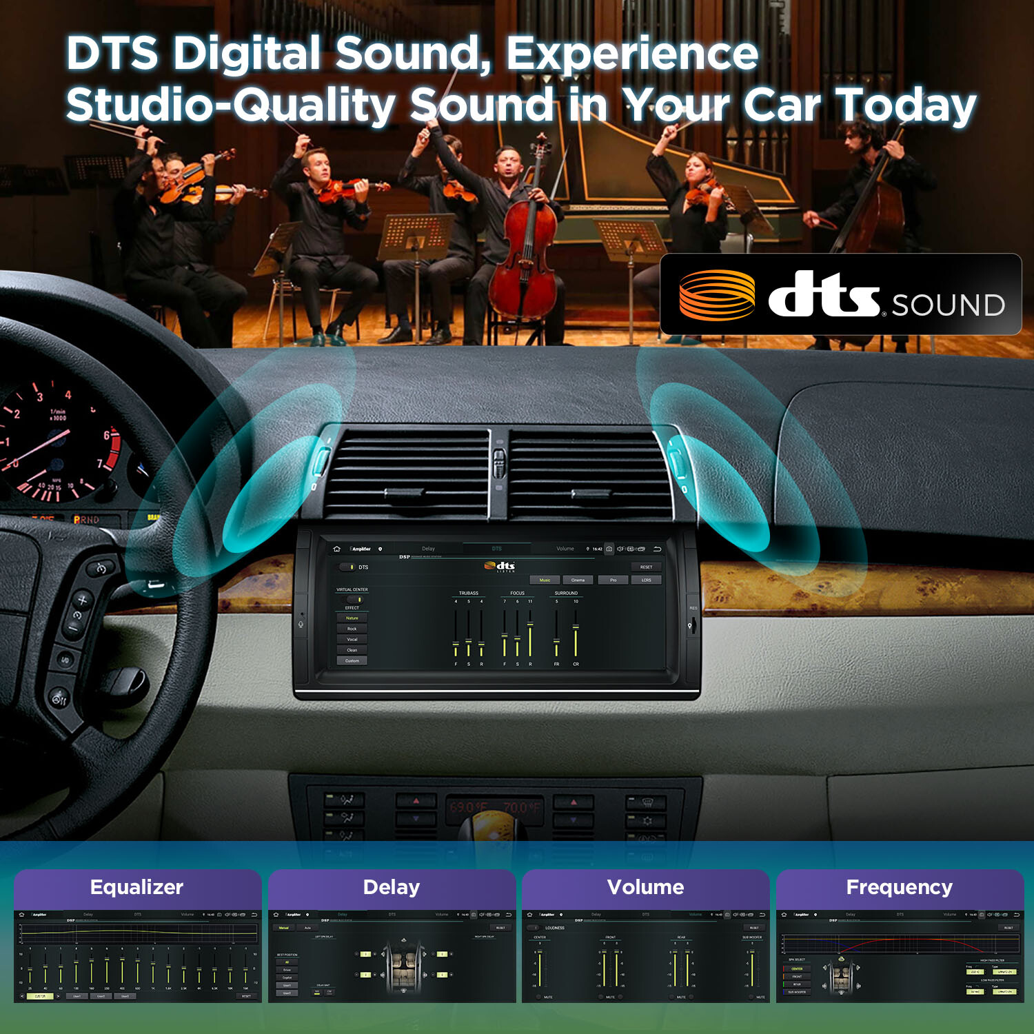 9″ QLED For BMW X5 E53 Android Qualcomm 8Core 256G Car Play GPS Radio Stereo Nav