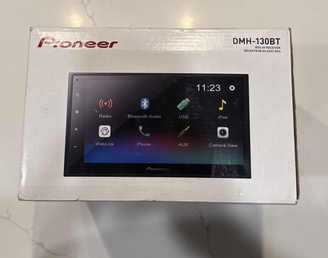 NEW Pioneer DMH-130BT 6.8″ Bluetooth Touchscreen Digital Multimedia Receiver