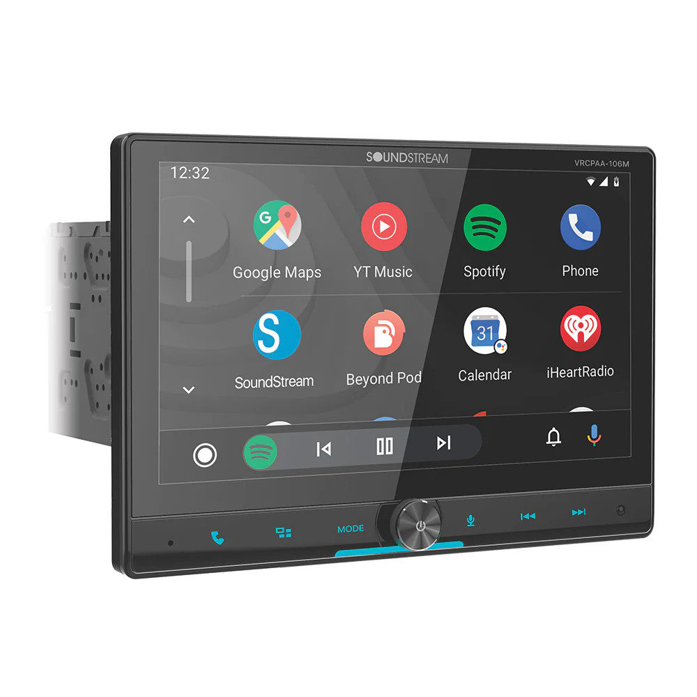 Soundstream Floating 10.6″ 2 DIN Multimedia Touchscreen Mechless Car Head Unit