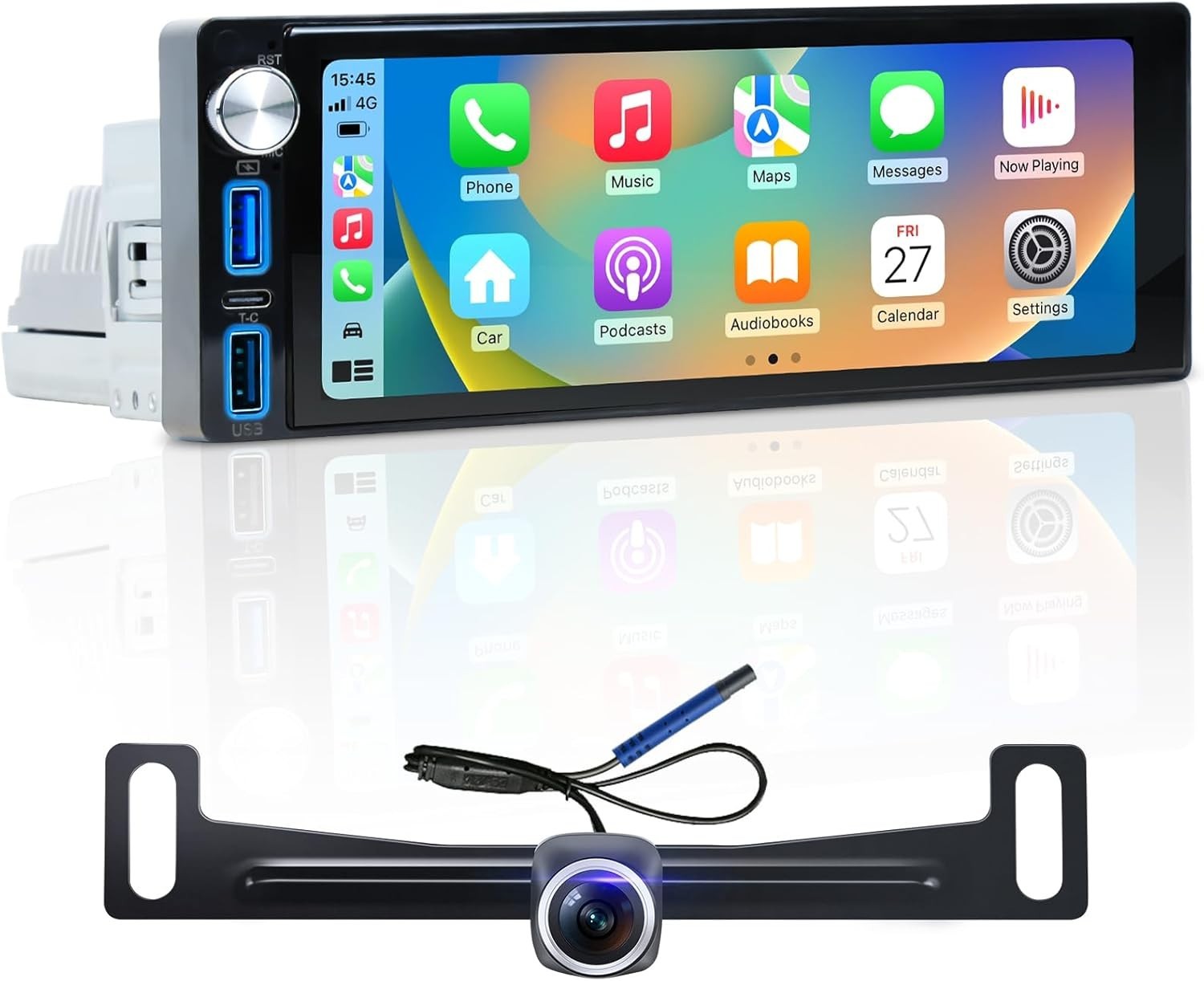 6.9-Inch Car Stereo with Apple CarPlay, Android Auto & Bluetooth 5.1