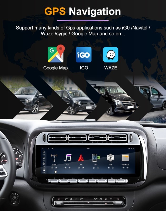 14.5″ Large Screen Car Radio CarPlay GPS 8+256GB For 2024-2025 Benz Vito Metris