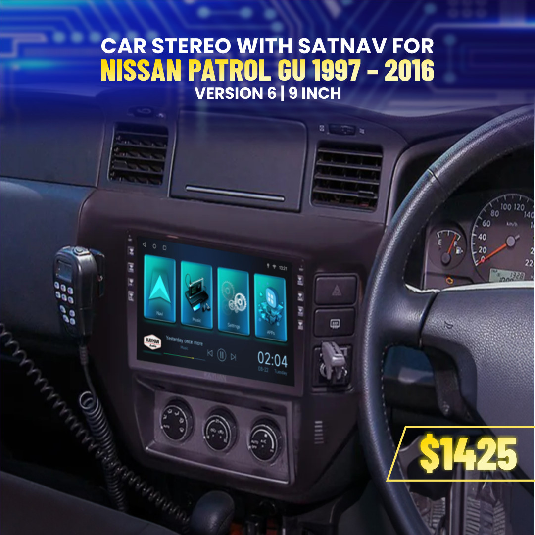 Car Stereo with SatNav for NISSAN Patrol GU 1997 – 2016 | Version 6 | 9 inch