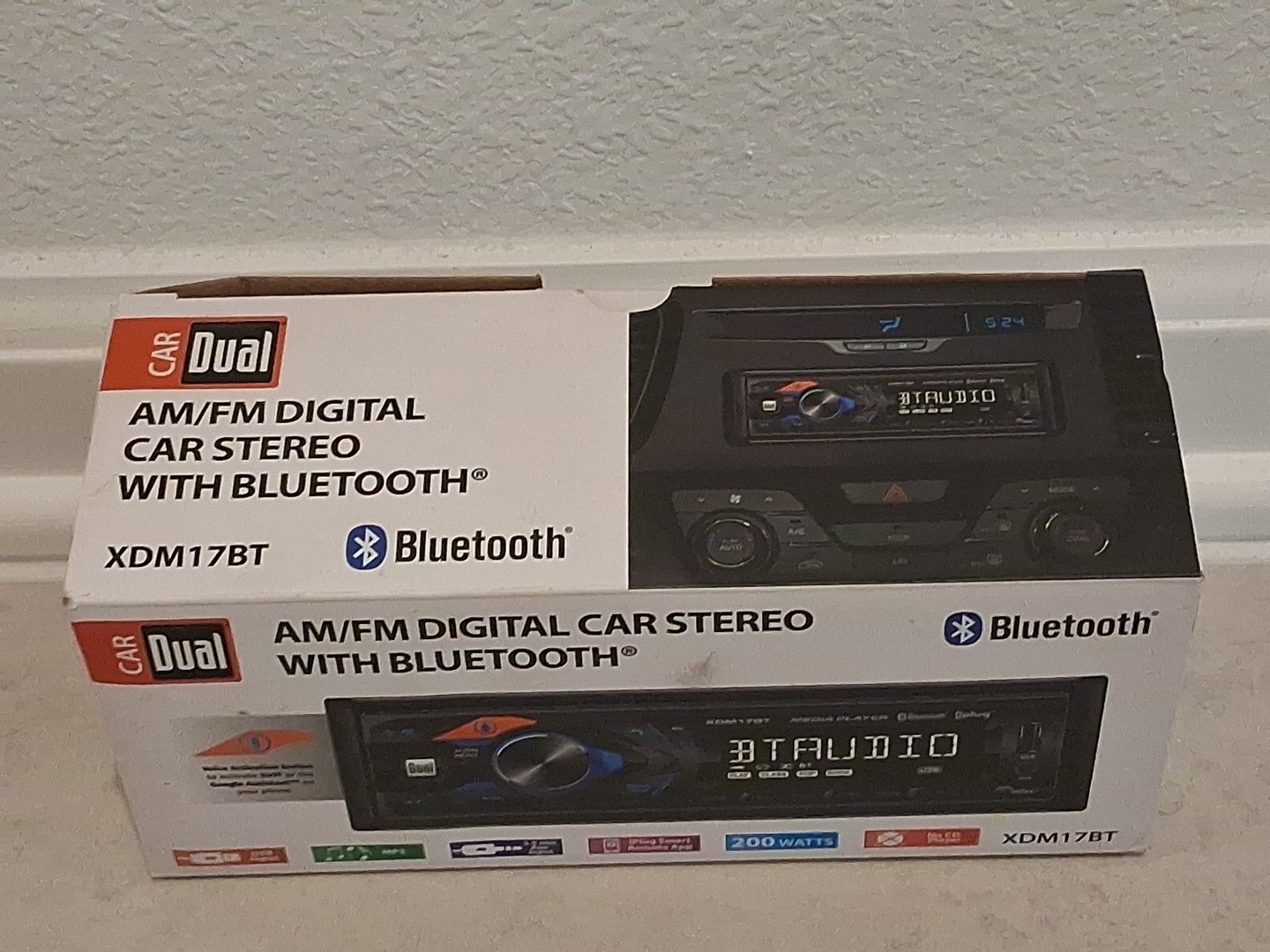 AM/FM Car Stereo Dual XDM17BT, Bluetooth, MP3, 200 W, Voice act. Siri – Google