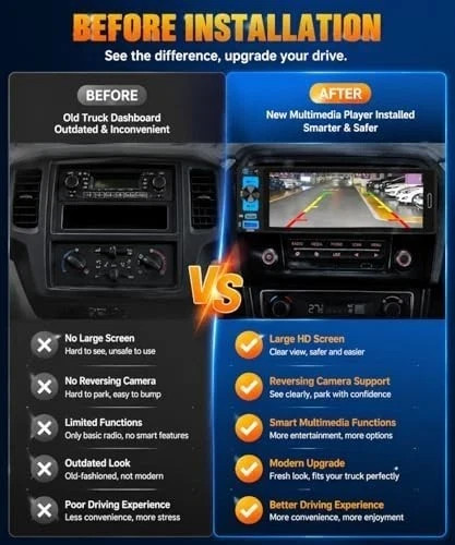 Power Acoustic Single DIN 6.5″ Touchscreen Car Stereo Apple Carplay