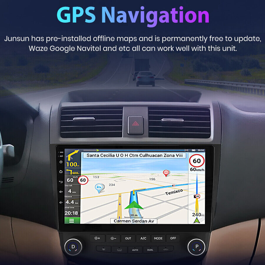 For Honda Accord 2003-2007 Apple CarPlay Android 12 Car Stereo Radio GPS WIFI FM