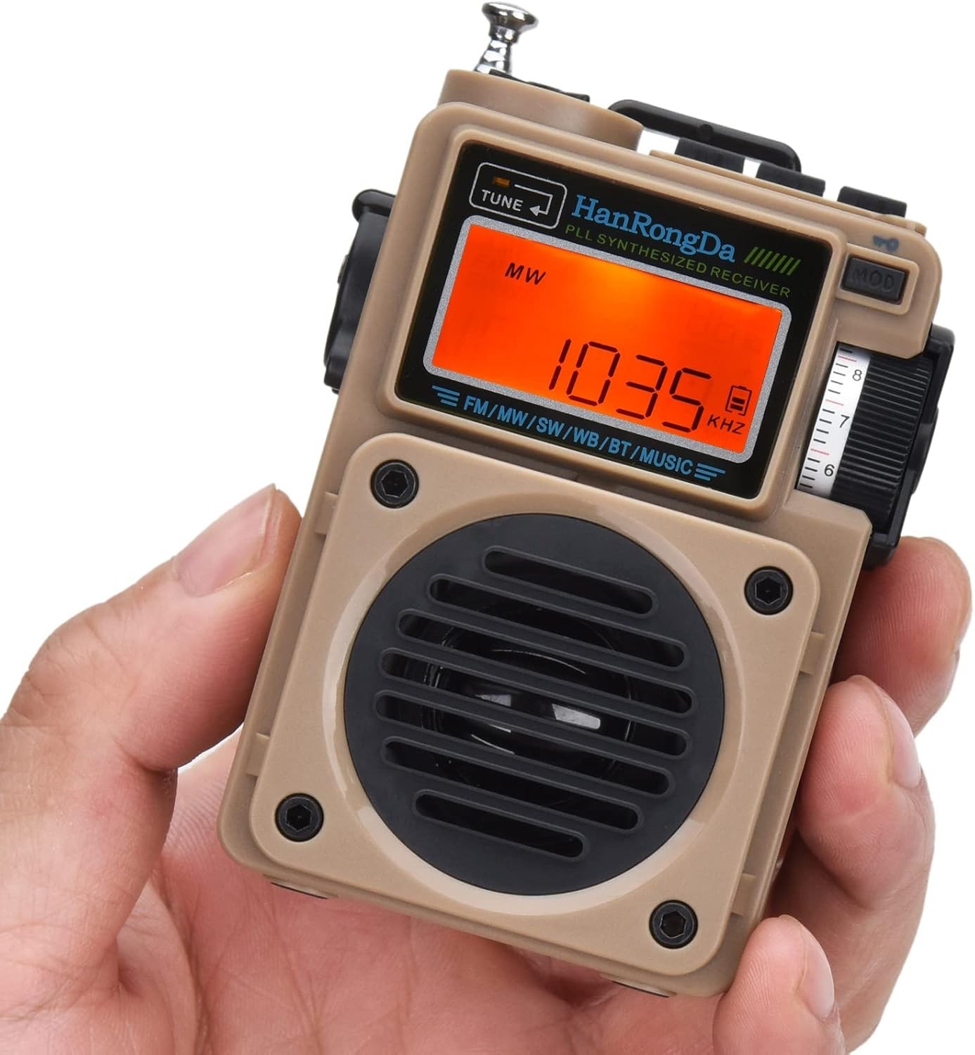 Bluetooth Radio Speaker Support MicroSD FM Shortwave NOAA Alerts Rechargeable…