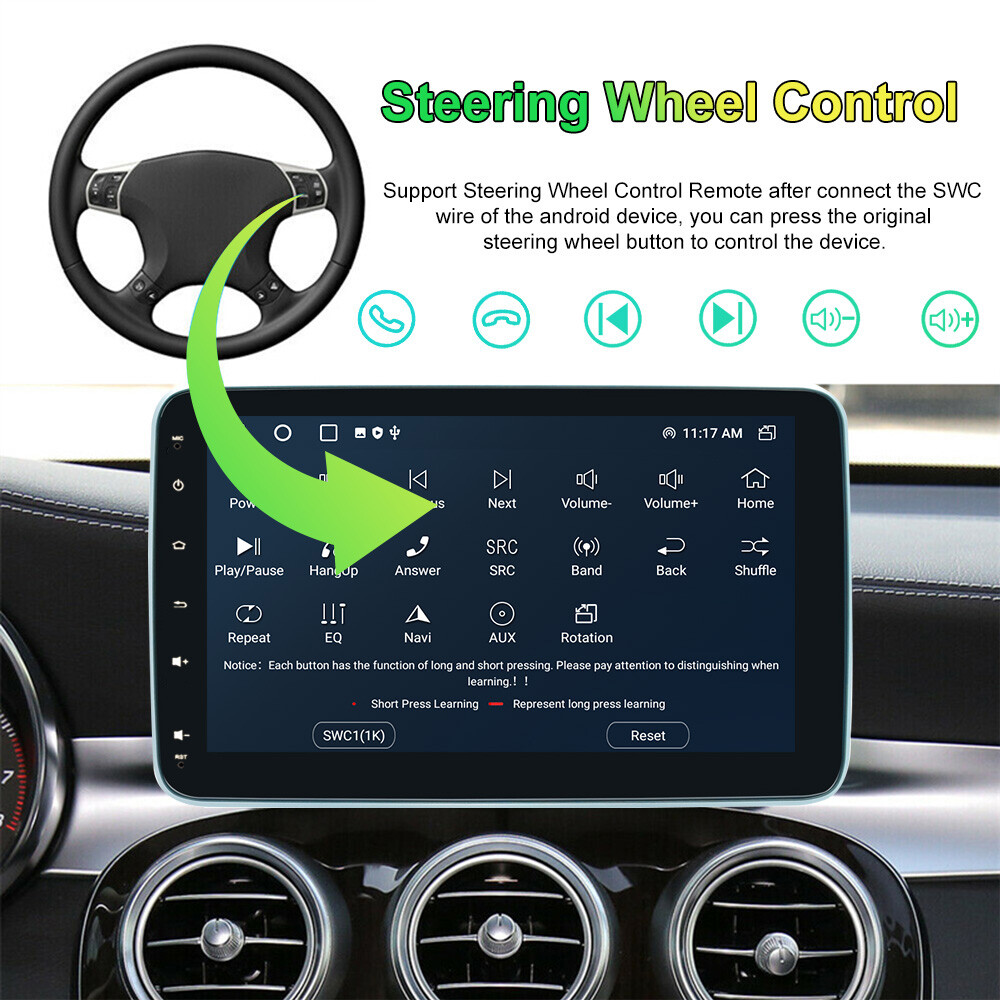 32G Android 13 Double 2DIN Rotatable 10.1” Car Stereo Radio Carplay GPS Wifi BT