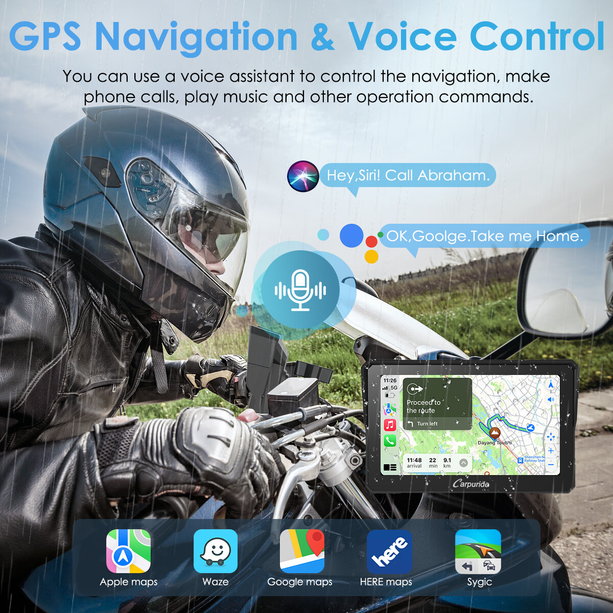 Carpuride W702Pro Wireless Carplay Android Auto Waterproof Touchscreen For Motor