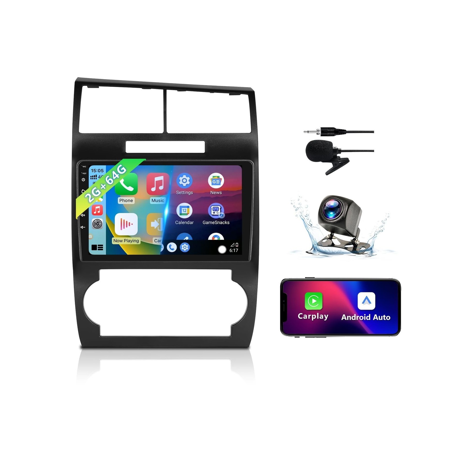 Android 13 Car Radio Stereo Compatible with Dodge Charger/Magnum 2005 2006 20…