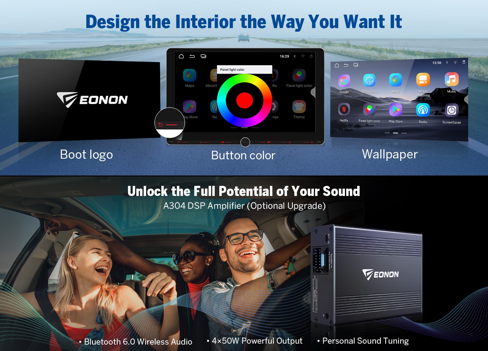 10.1″ IPS Android Auto 14 4+64 2 DIN GPS CarPlay Car Stereo Radio Reverse Camera