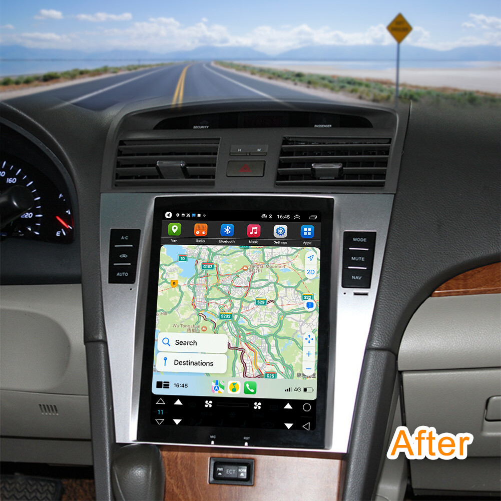 Android 14 Car Radio Multimedia For Toyota Camry 2008-2011 Carplay Stereo GPS BT