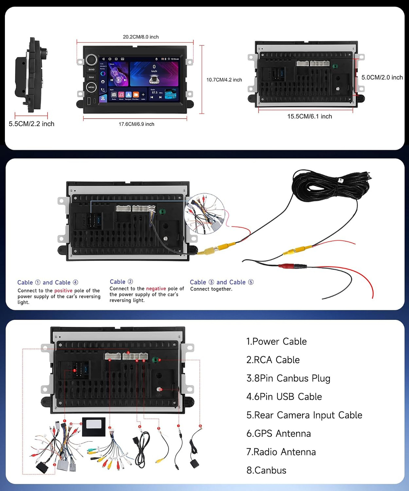 4G Android Car Stereo for Ford F150 F250 F350 2004-2014 with 7-Inch Touchscreen