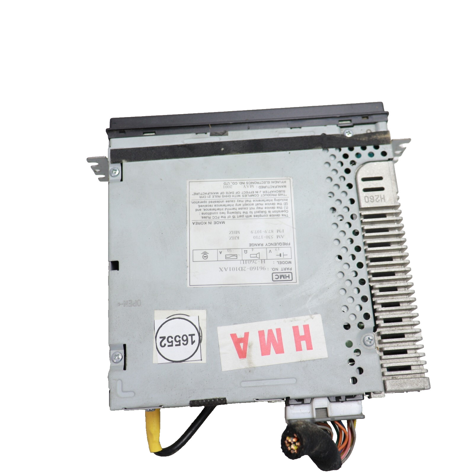 2006 Hyundai Factory CD FM/AM Radio Part No. 96160-2D101AX H-260JU