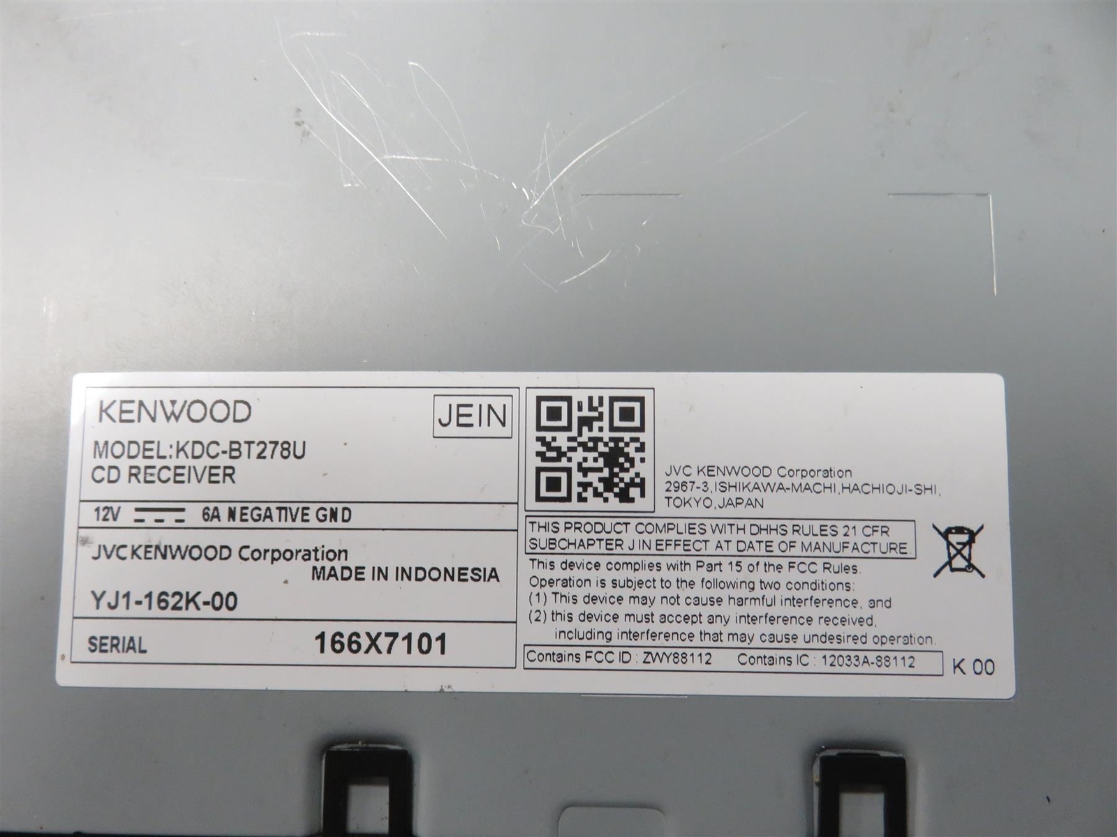 KENWOOD KDC-BT278U CD 1-Din Car Stereo – Free shipping