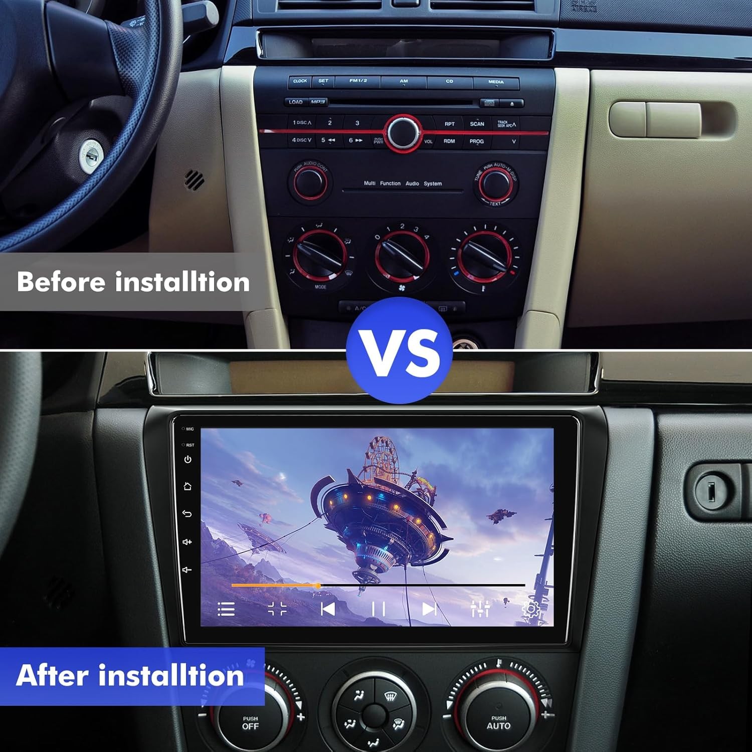 For Mazda 3 2004-2009 Android 12 Apple Carplay Car Stereo Radio GPS Navi 2+32GB