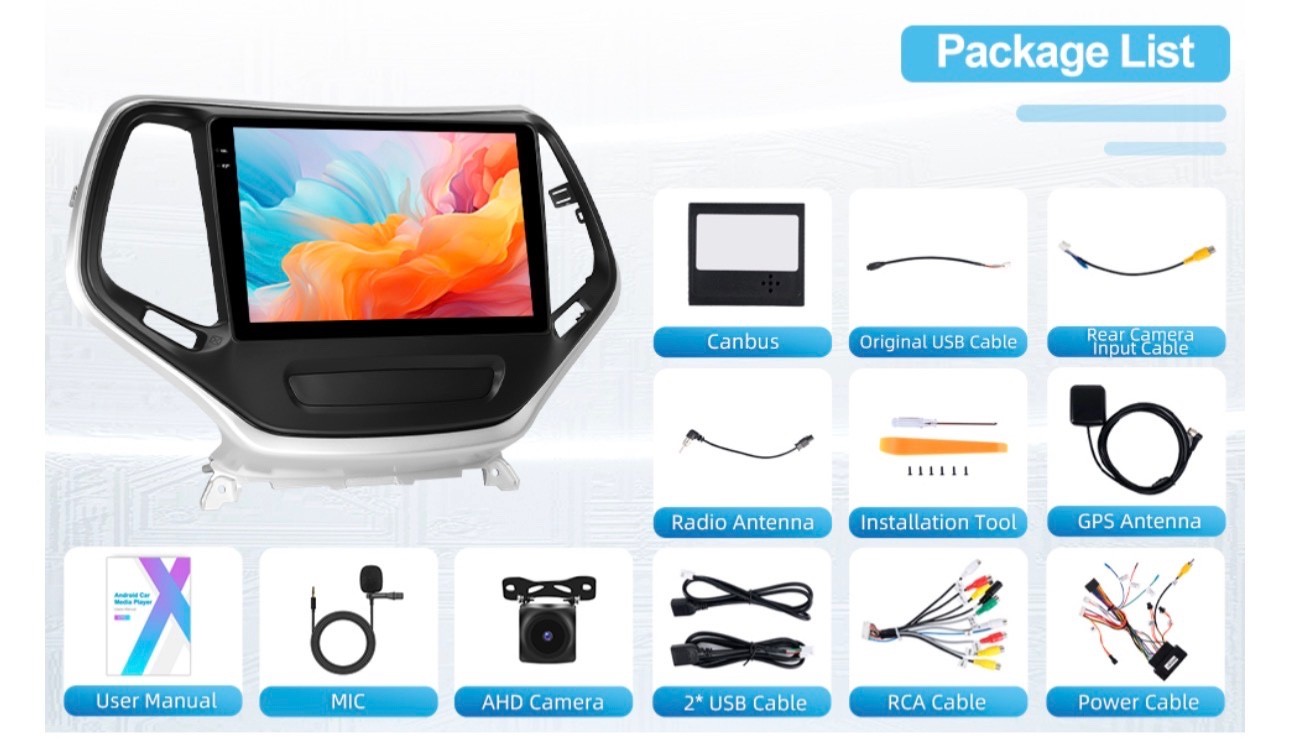 Car Stereo Radio For Jeep Grand Cherokee 2013-2018 Android WiFi 10inch 4+128GB