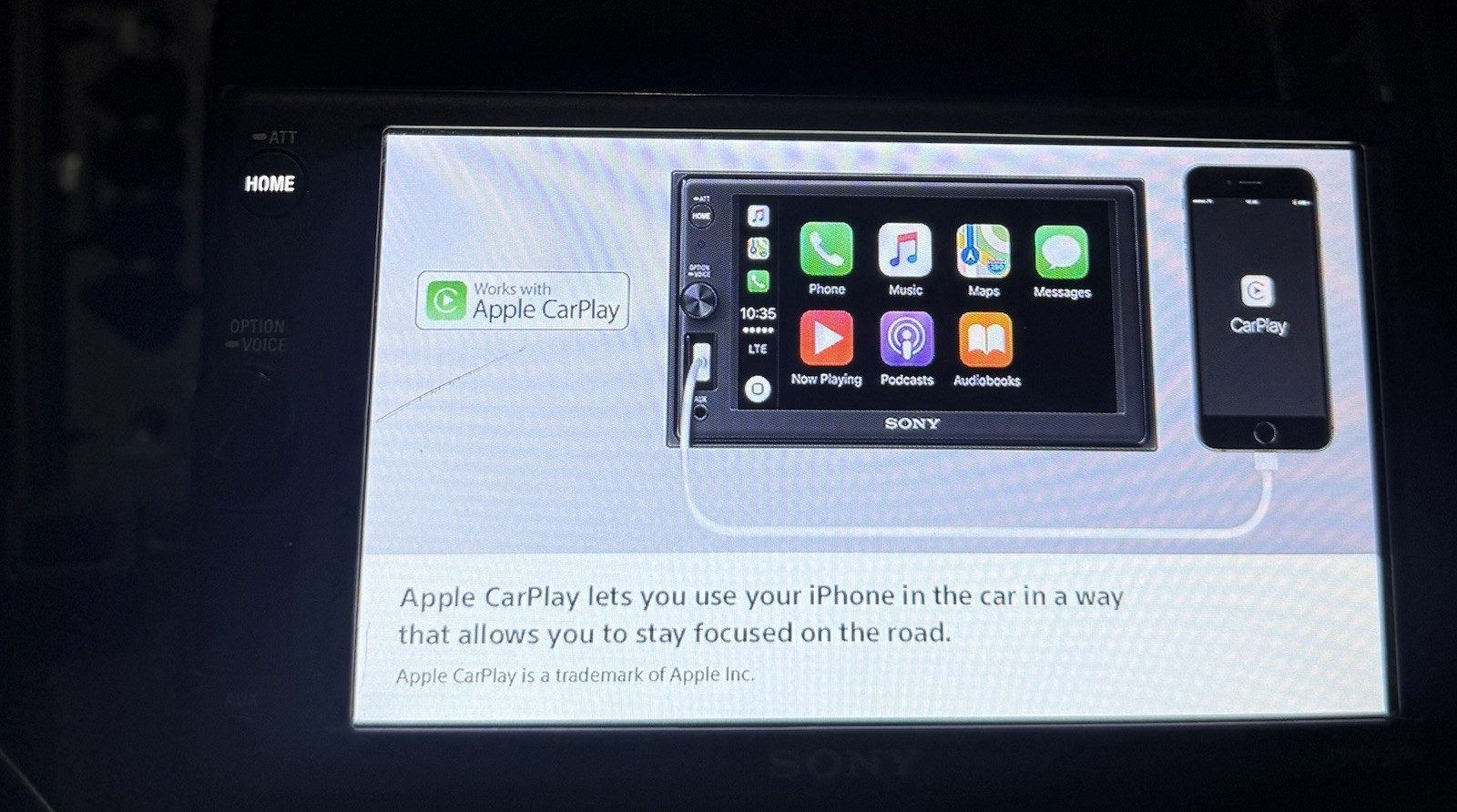 Sony XAV-AX1000 6.2 inch Apple CarPlay Media Receiver with Bluetooth