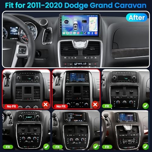 [4G+64G] Car Radio Stereo for Dodge Grand Caravan 2011-2020: Upgrade 9 Inch