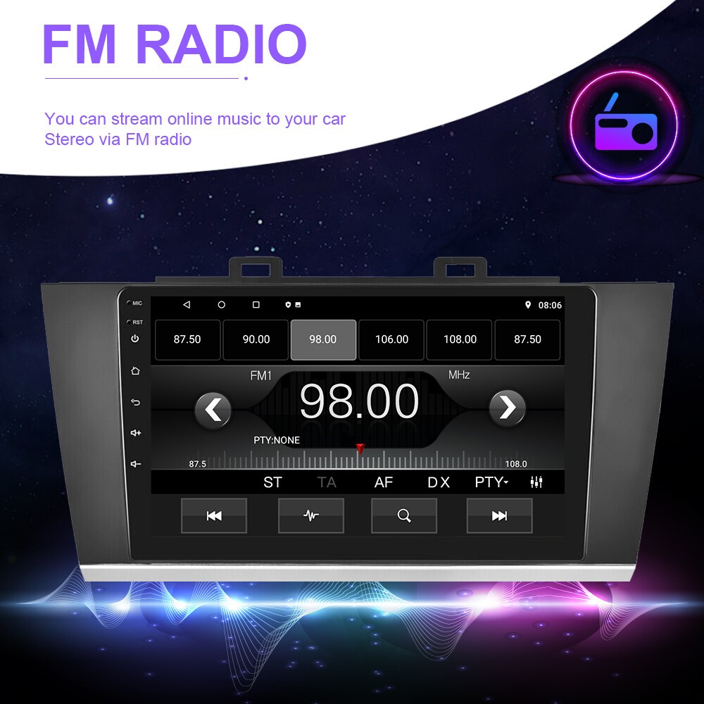 Car Radio Stereo Carplay For 2015-2018 Subaru Legacy Outback Navi 4+64G 9in