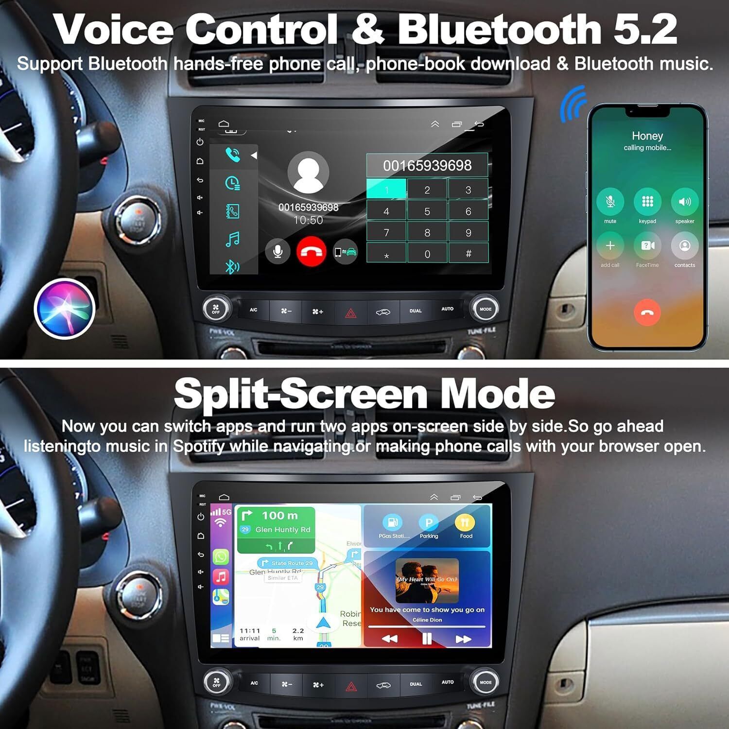 Carplay Android13 Screen Car Stereo Radio for Lexus IS250 IS300 IS350 2006-2012