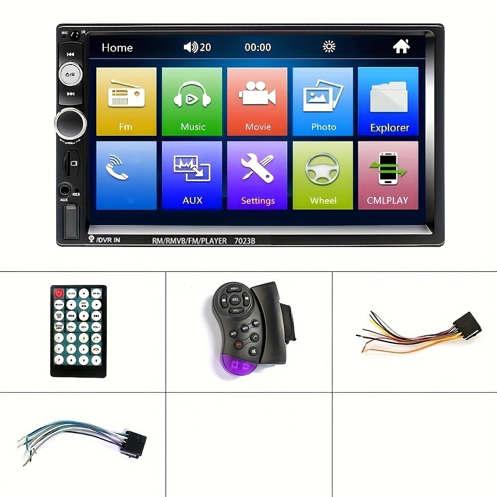 7″ Car Stereo Radio MP5 Player Double 2 DIN USB Touch Screen Bluetooth + Camera