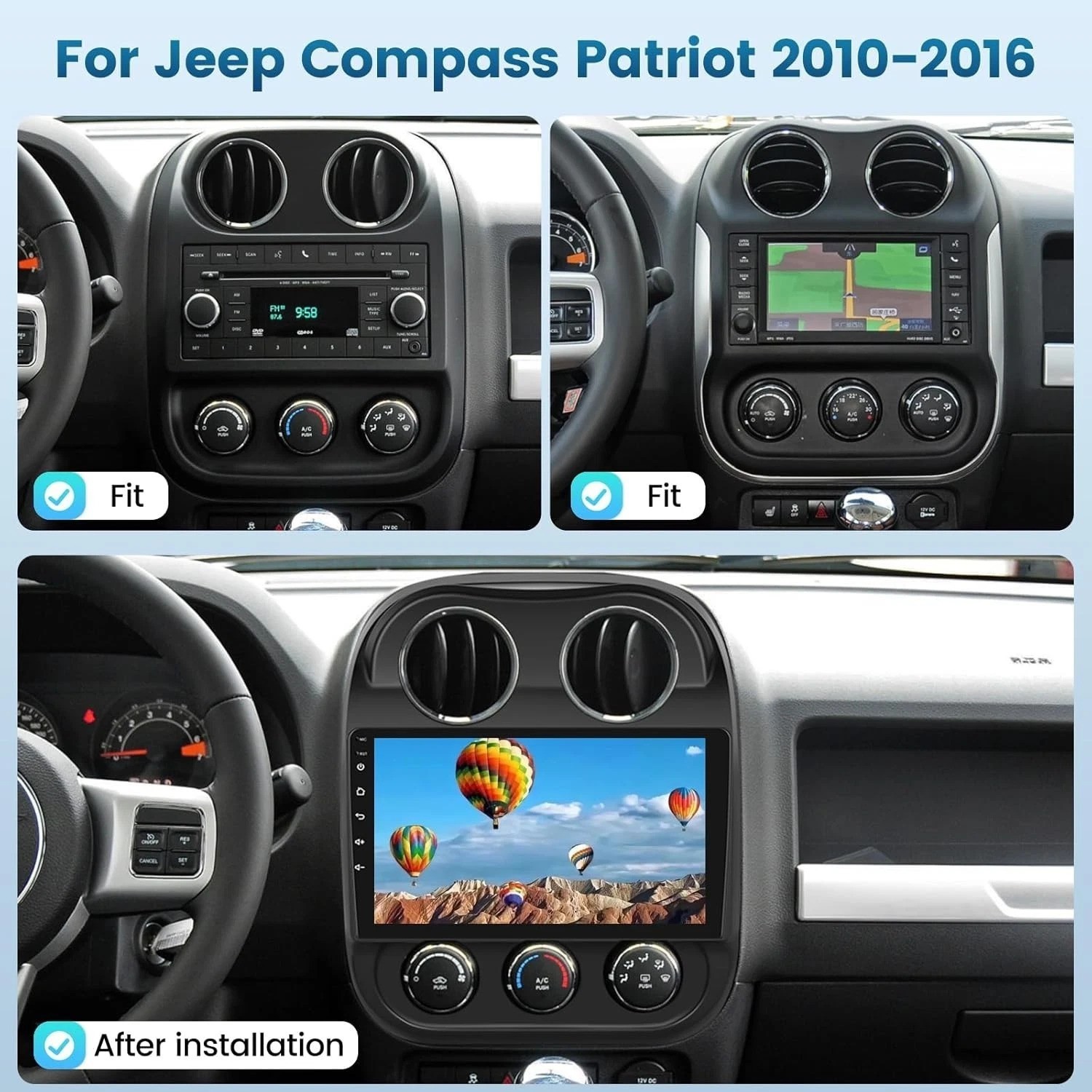 Upgrade Your Ride: 10.1″ Jeep Compass Android Stereo with Steering Wheel Control