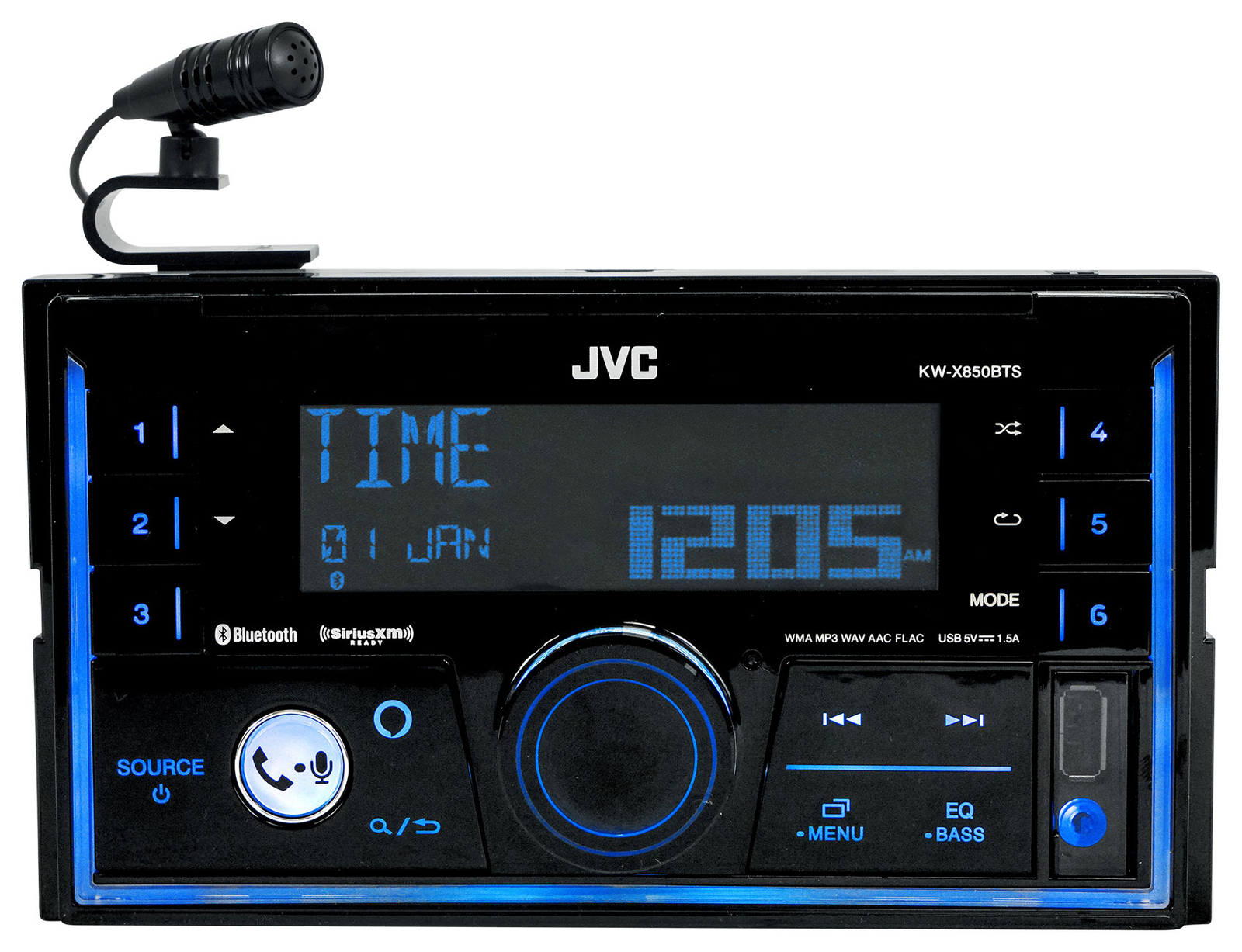 JVC KW-X850BTS 2-Din Car Stereo Receiver Bluetooth/USB/XM Ready/Alexa+AUX Cable