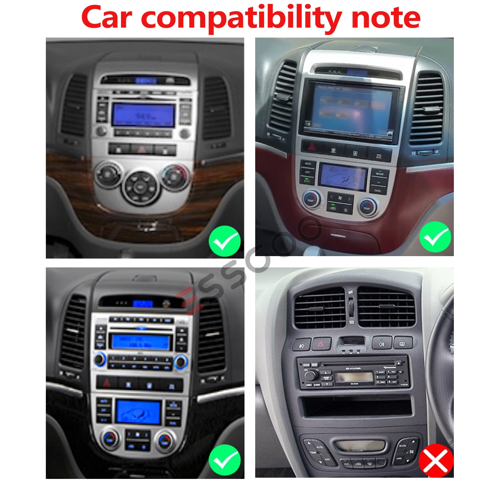 Apple Carplay For Hyundai Santa Fe 2 2006-2012 Android 15 Car Radio Stereo GPS