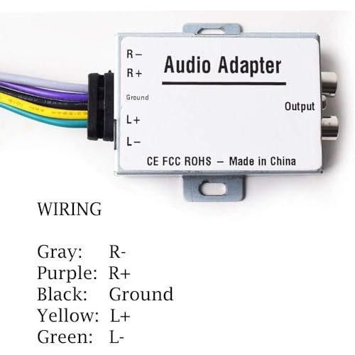 Car Stereo Audio Speak Signal Hi-Low Converter for Auto Amp Audio Adapter