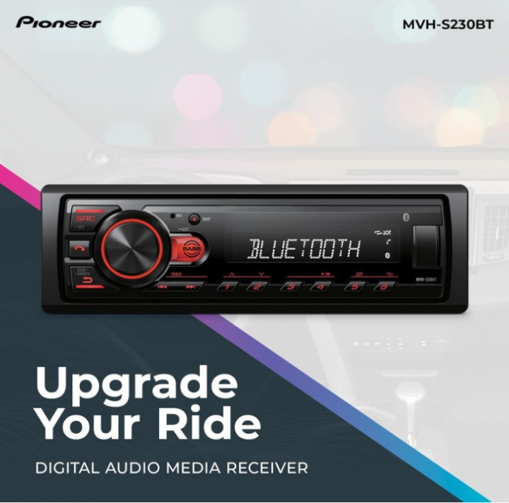 Receptor multimedia 1-DIN con Bluetooth, USB, radio AM/FM y salida RCA frontal