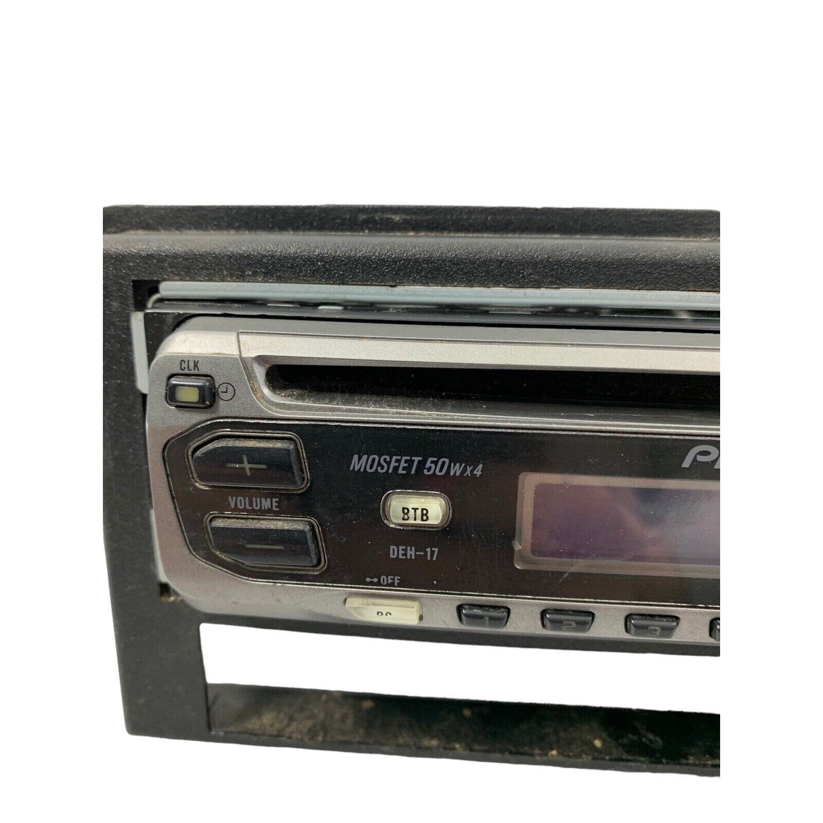 Pioneer DEH-17 CD Car Stereo Untested Selling As Is for Repair or Parts