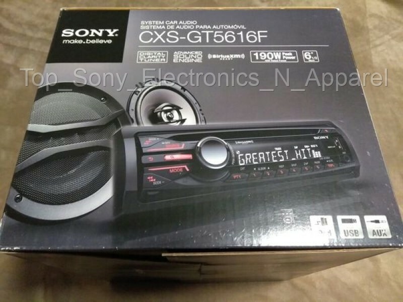 Sony CXS-GT5616F CD Player In Dash Receiver and Speakers Bundle