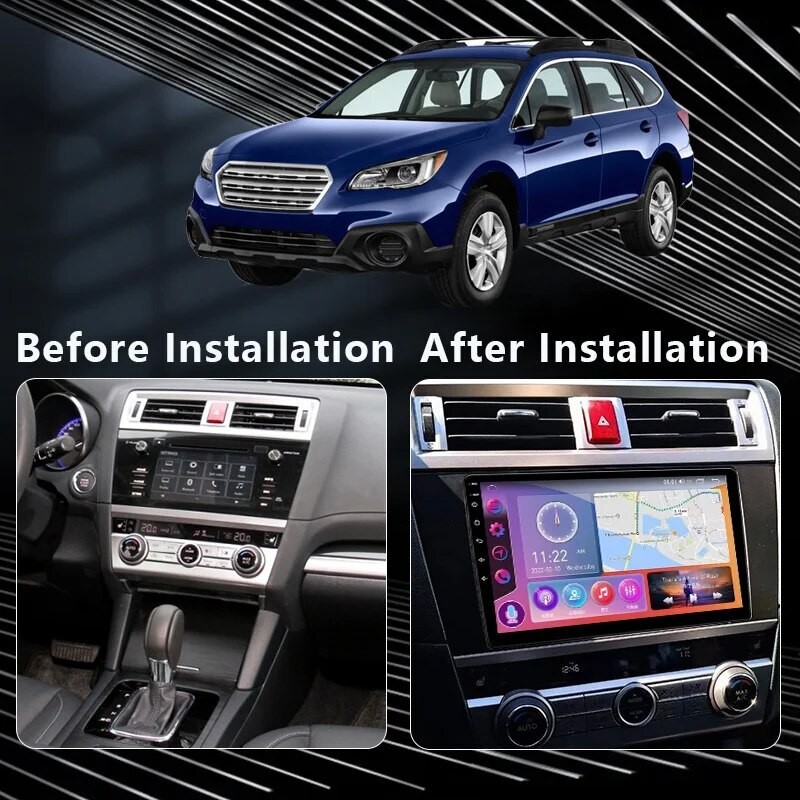 Car Radio Stereo Carplay For 2015-2018 Subaru Legacy Outback Navi 4+64G 9in