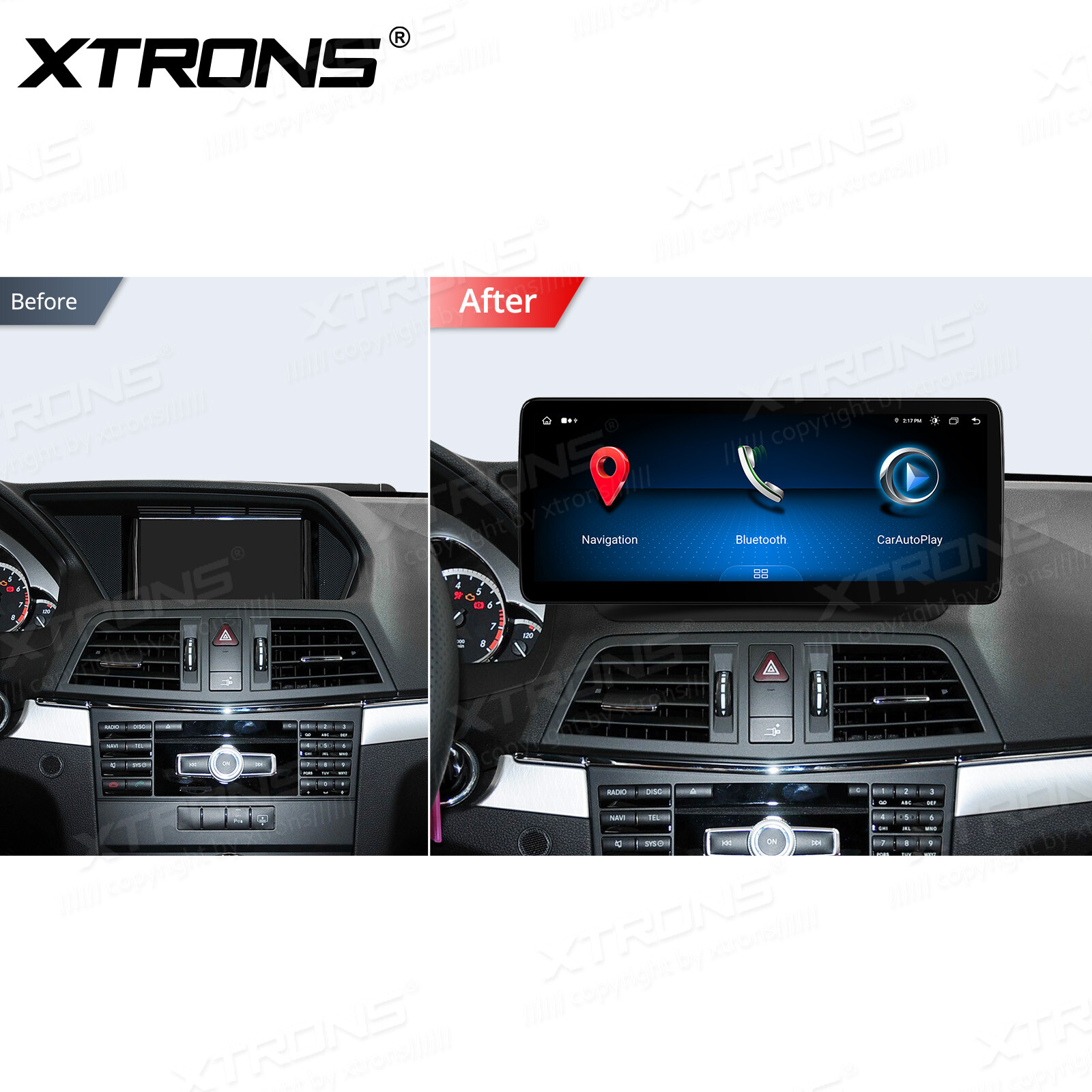 12.3″ Android 13 Octa-Core Car Stereo GPS Navi For Benz E-Class A207 C207 NTG4.0