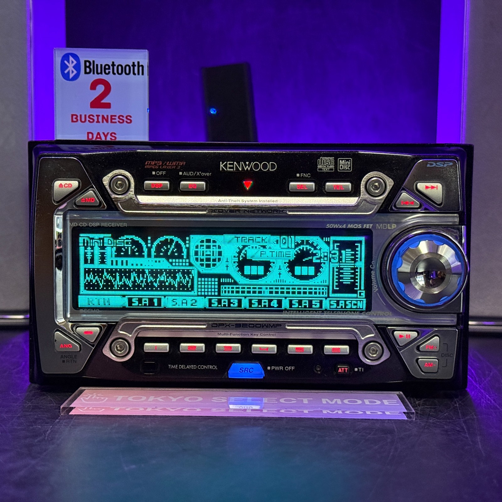 Kenwood DPX-9200WMP 2DIN Car Audio CD MD Player Added Bluetooth JDM DSP In Stock