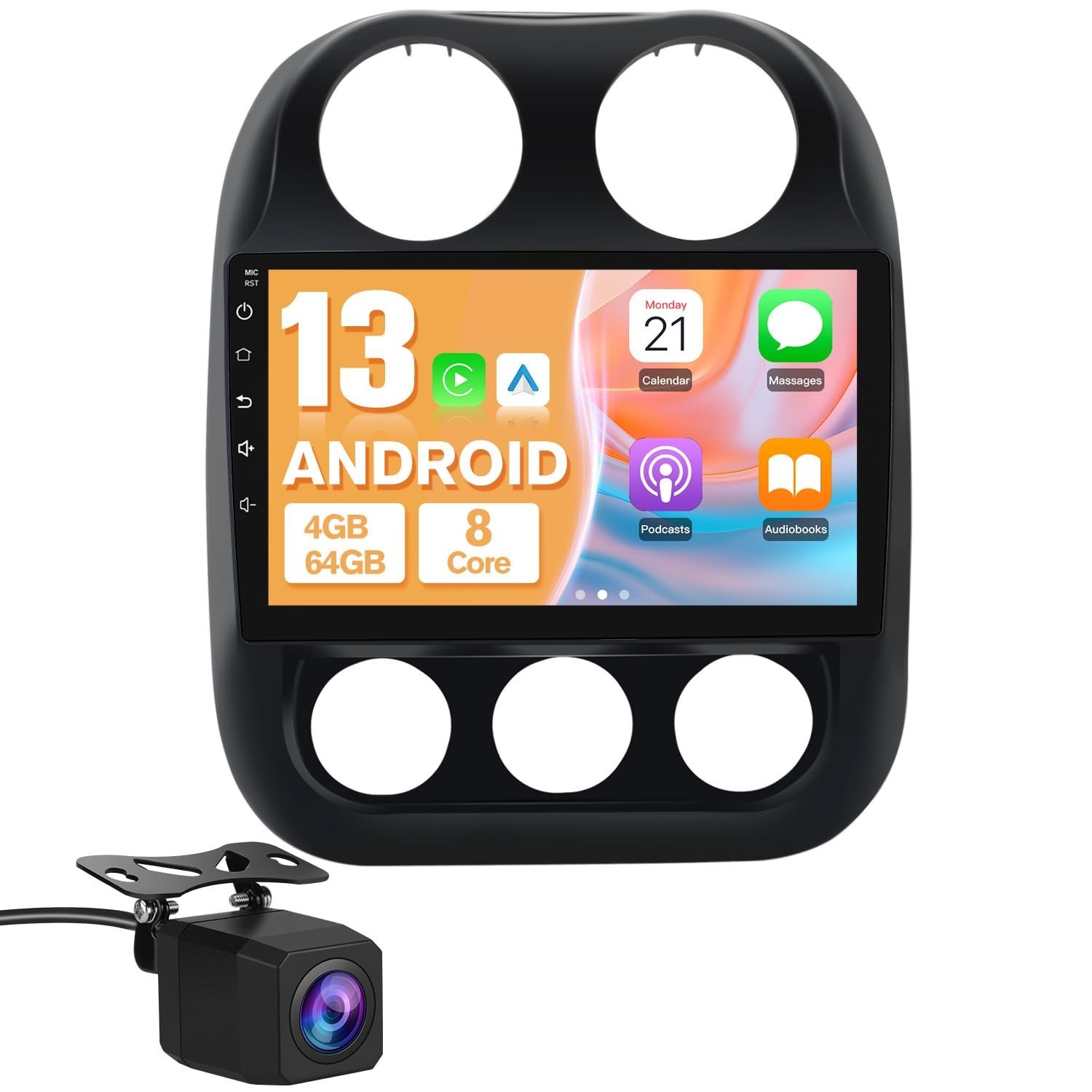 Android Radio for Jeep Compass 2010-2016, Patriot 2009-2016 with 10.1 inch To…