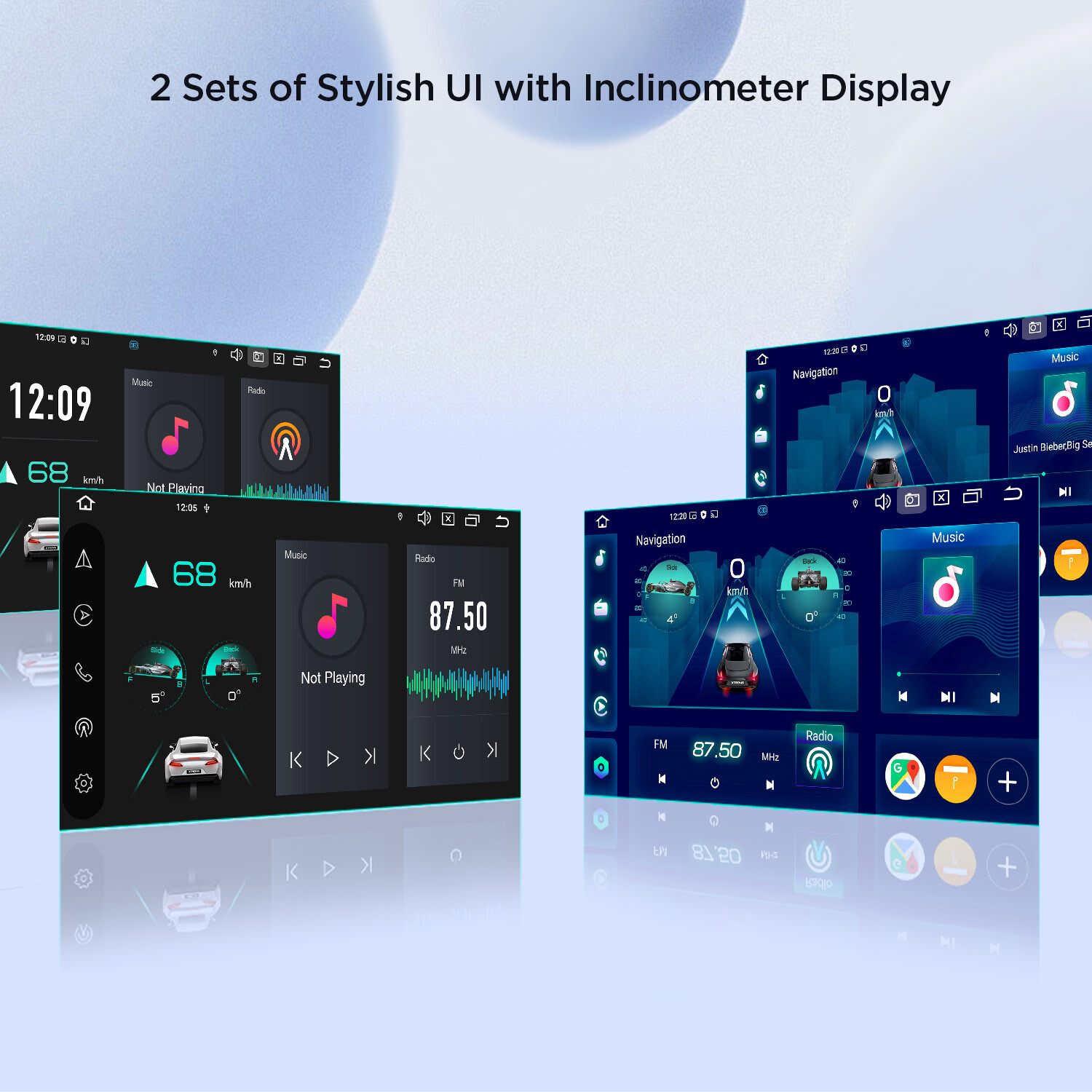 10.1″ Rotatable Screen 1-DIN 8Core Android 13 64GB Car Play Stereo GPS Radio DSP