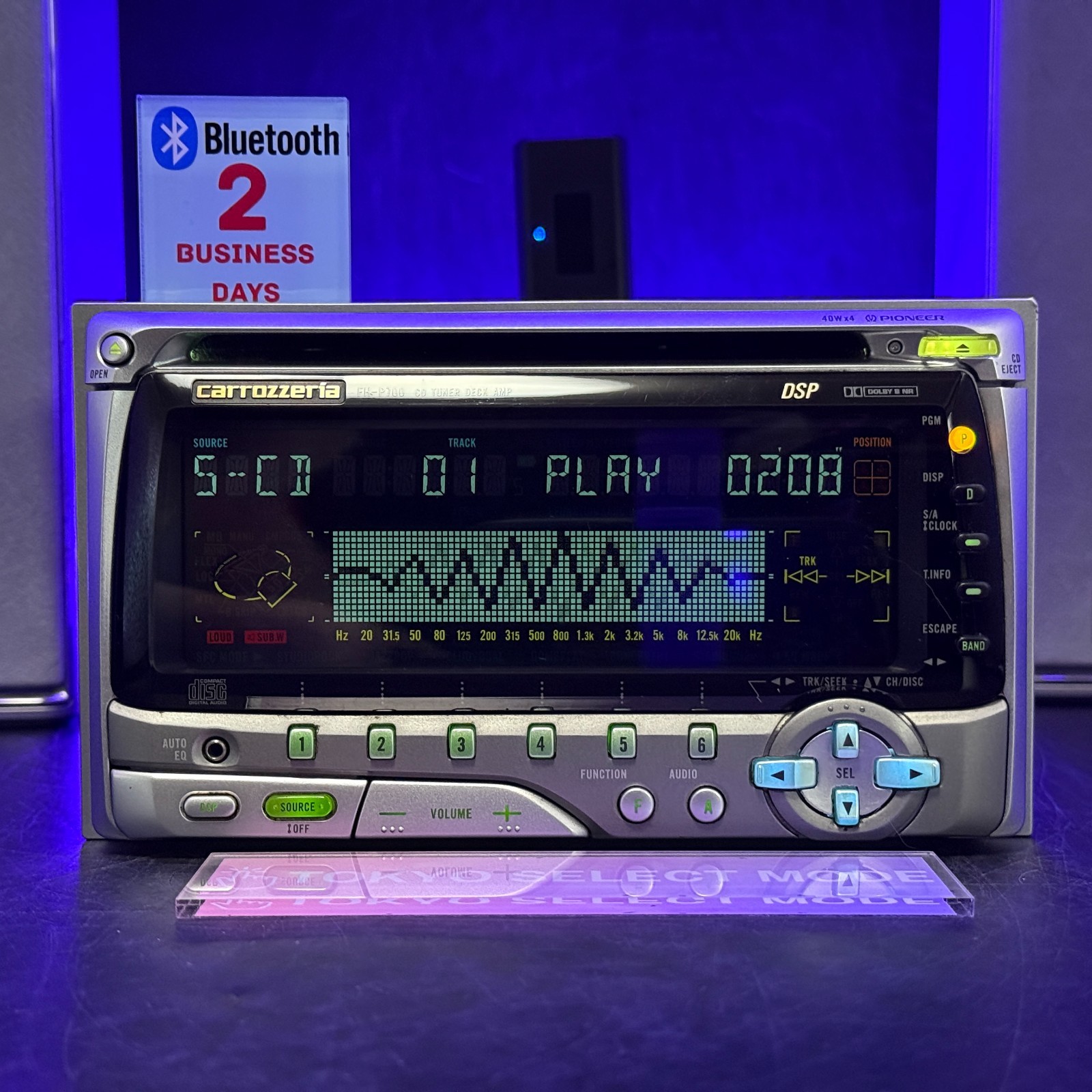 Pioneer Carrozzeria FH-P700 2DIN Car Audio CD Cassette Bluetooth 1997 Vintage