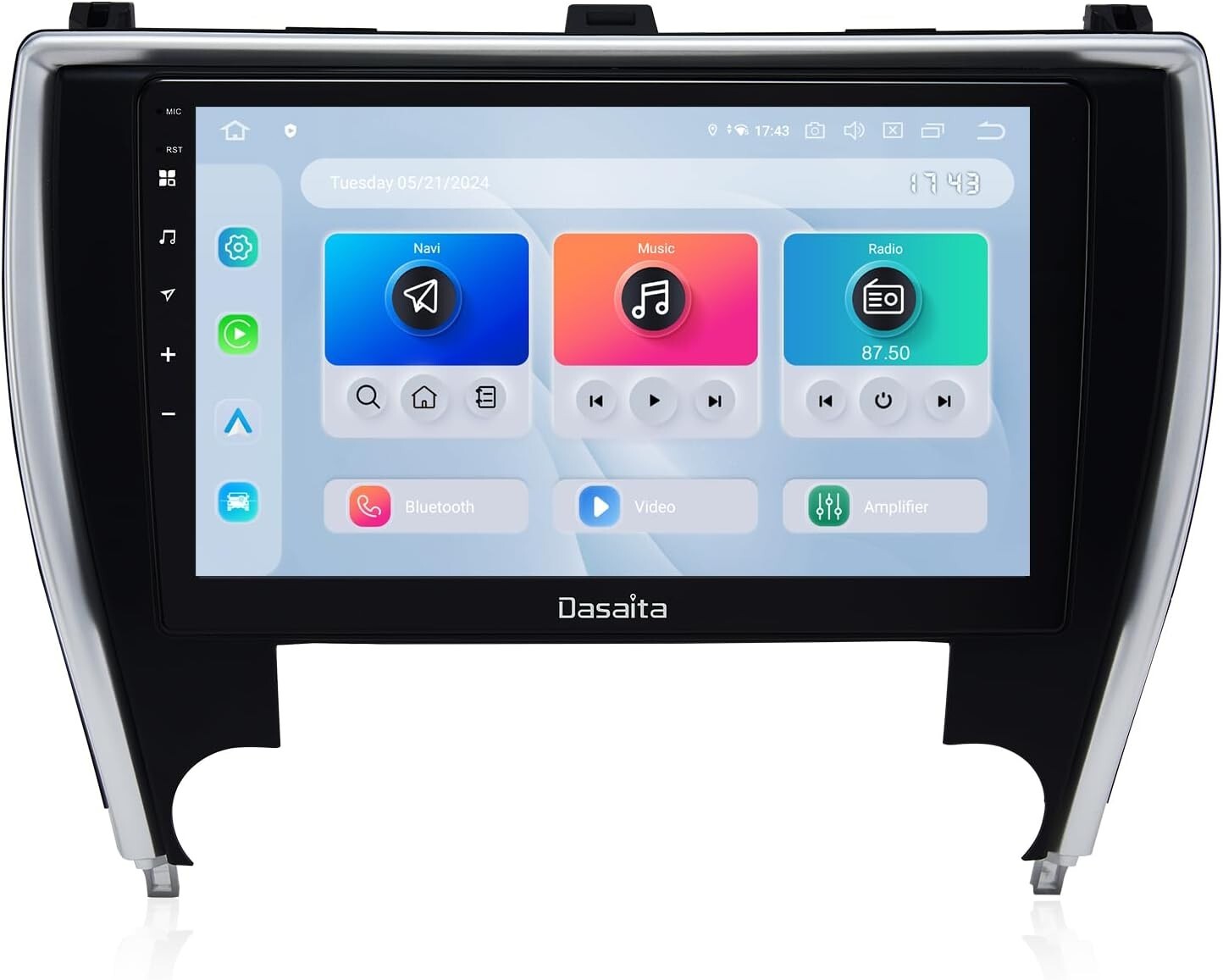 Dasaita Car Radio for Toyota Camry 2015-2017 Carplay 10.2″ QLED Touchscreen Navi