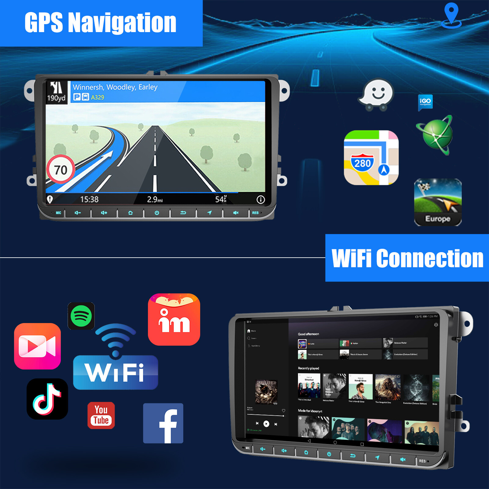 For VW Volkswagen Jetta Passat 9″ Android13 Car Stereo Radio Carplay BT GPS NAVI