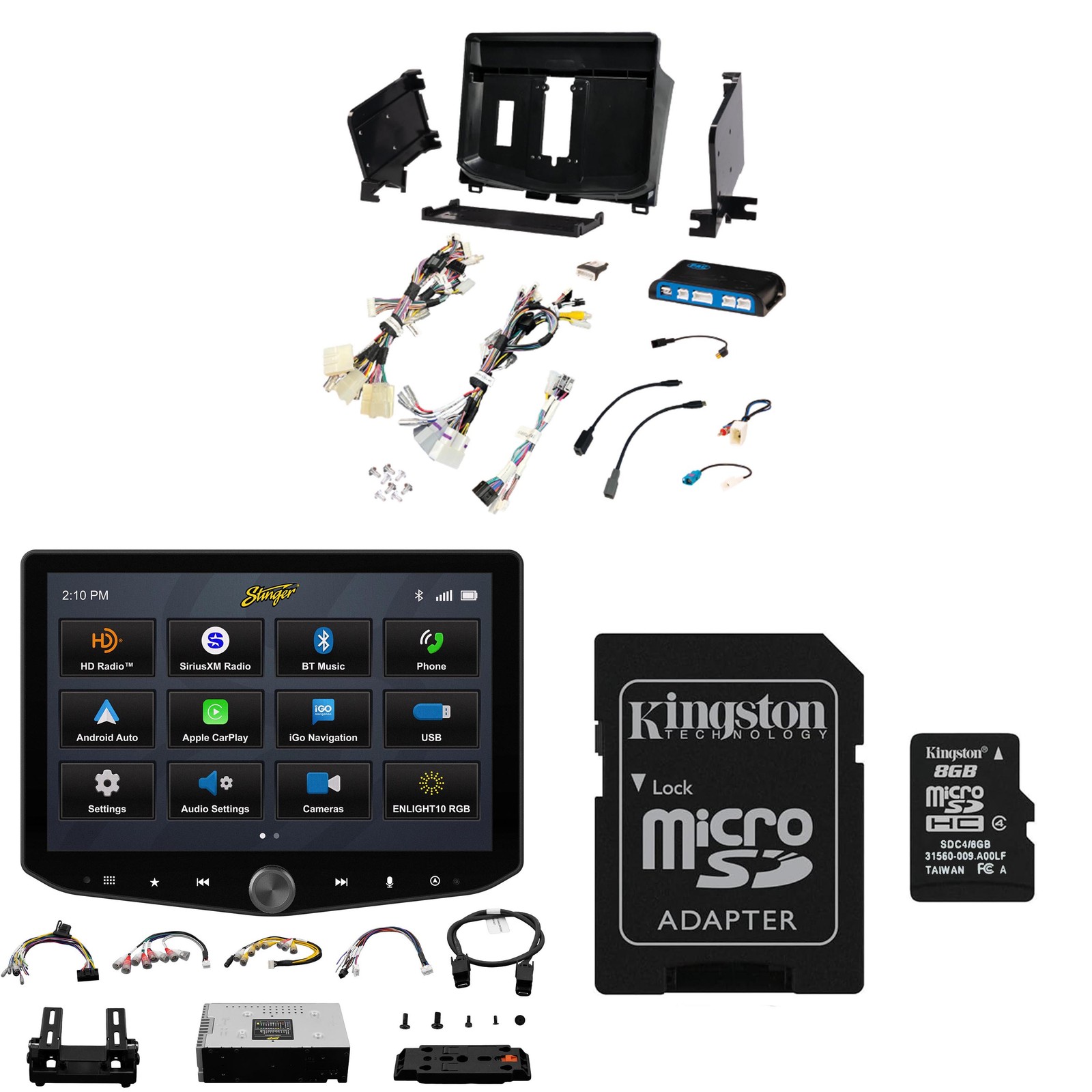 Stinger Ix210 Horizon10 10.1-Inch Floating Multimedia Infotainment Display Sy…
