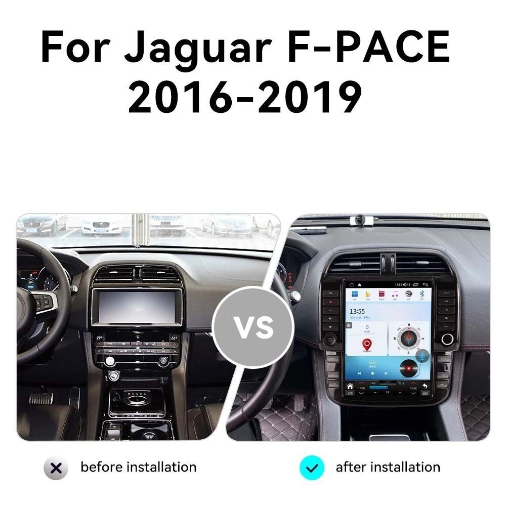12.1” For Jaguar F-PACE 2016-2019 Android 13 Car Stereo Radio Carplay GPS Navi