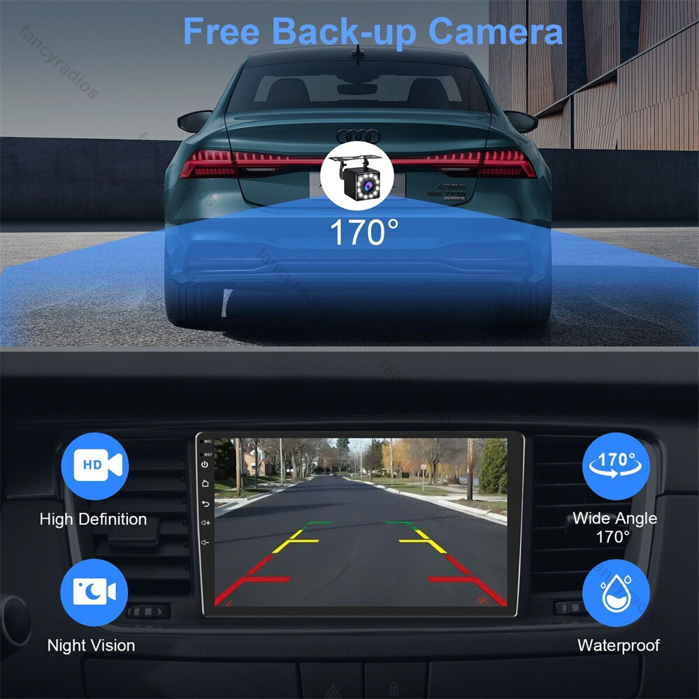 9″ Double 2DIN Android 11 Apple CarPlay Car Stereo Radio GPS Navi WiFi BT FM RDS