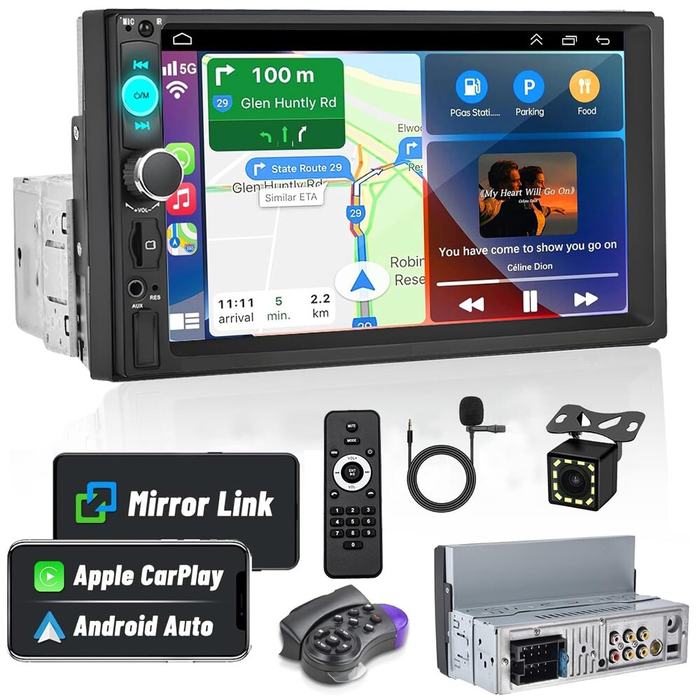 7 inch Single 1 DIN Touchscreen Bt Stereo Car Player FM Radio CarPlay MP5 Player