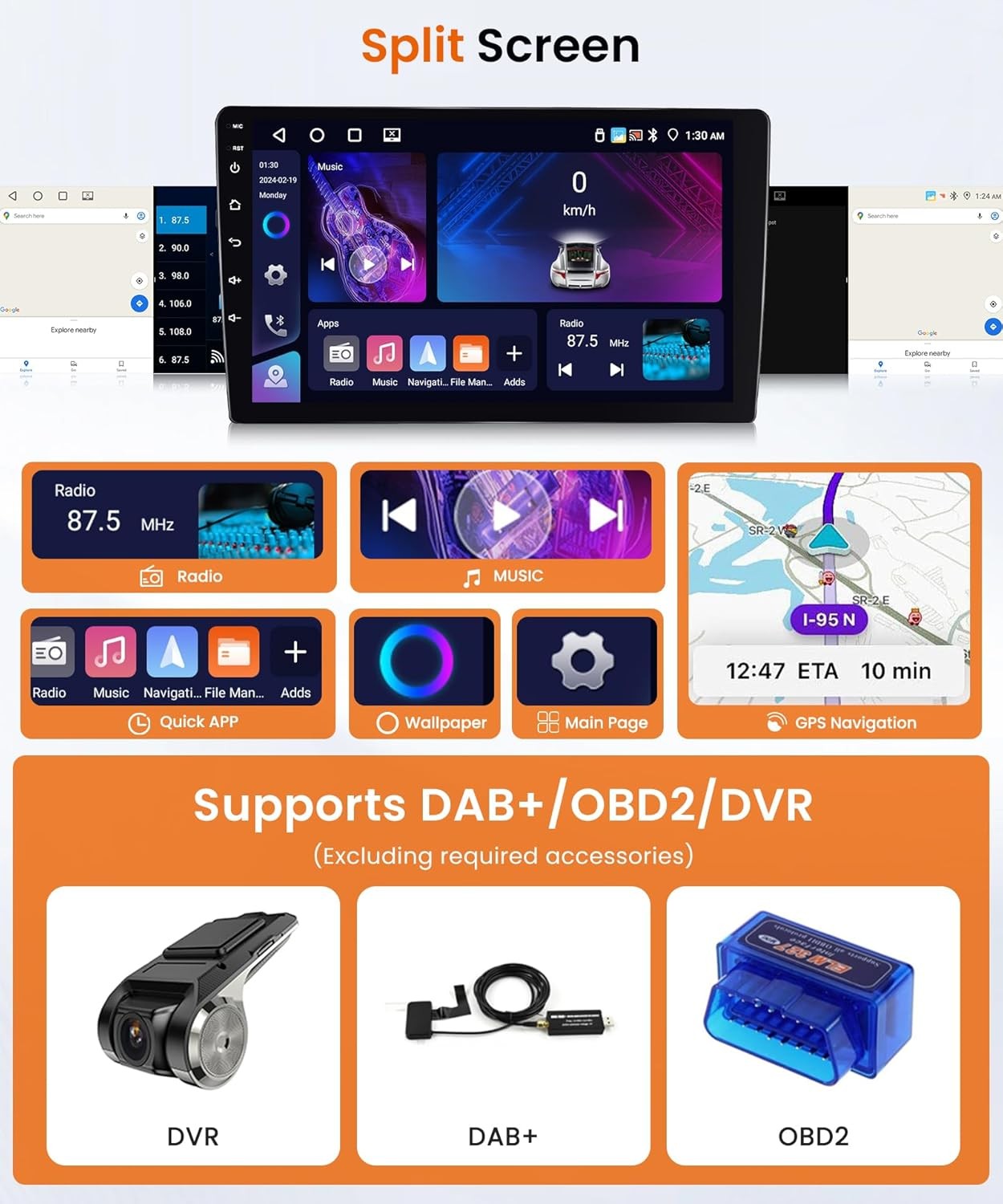 For Toyota Sienna 2004-2010 4Core 64G Android13 Apple CarPlay Car Radio GPS Navi